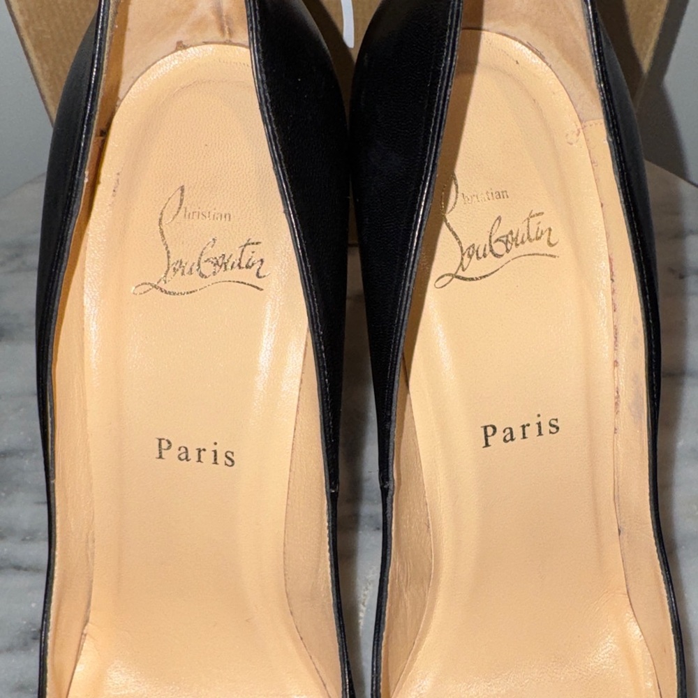 Christian Louboutin Black Heels Size 39.5 - Picture 2 of 13